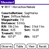 Messier! Main Display